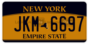 JKM6697  license plate in NY