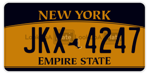 JKX4247  license plate in NY