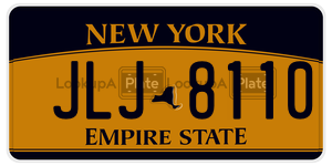 JLJ8110 license plate in New York
