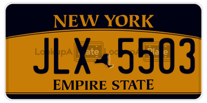 JLX5503 license plate in New York