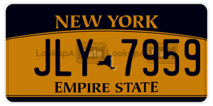 JLY7959  license plate in NY