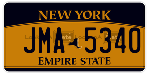 JMA5340  license plate in NY
