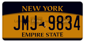JMJ9834  license plate in NY