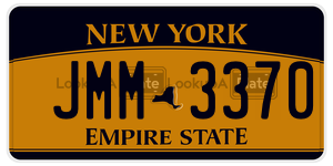 JMM3370  license plate in NY