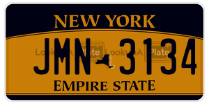 JMN3134  license plate in NY