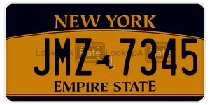 JMZ7345  license plate in NY