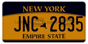 JNC2835  license plate in NY