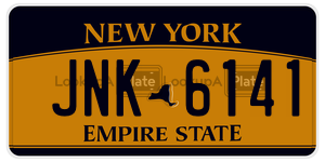 JNK6141  license plate in NY