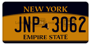 JNP3062  license plate in NY