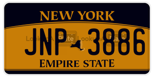 JNP3886  license plate in NY