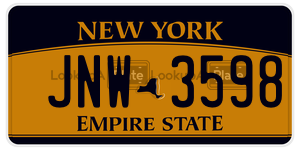 JNW3598  license plate in NY
