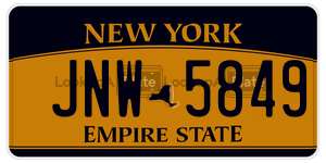 JNW5849  license plate in NY