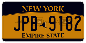 JPB9182 license plate in New York