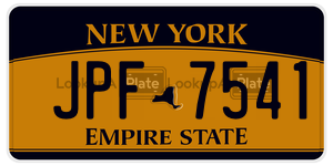 JPF7541 license plate in New York