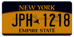 JPH1218  license plate in NY