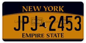 JPJ2453  license plate in NY