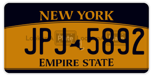 JPJ5892  license plate in NY