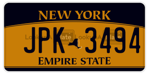 JPK3494  license plate in NY