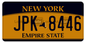 JPK8446  license plate in NY
