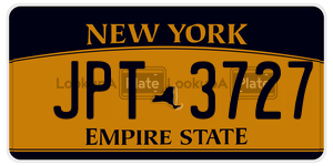JPT3727  license plate in NY