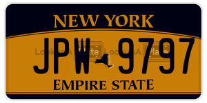 JPW9797  license plate in NY