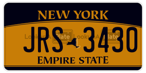 JRS3430  license plate in NY