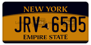 JRV6505  license plate in NY