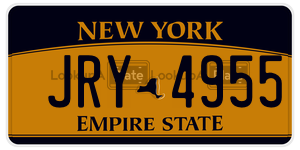 JRY4955  license plate in NY