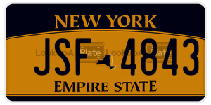 JSF4843  license plate in NY