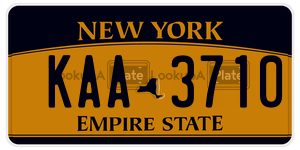 KAA3710  license plate in NY