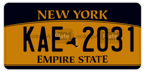 KAE2031  license plate in NY