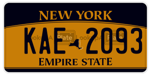 KAE2093  license plate in NY