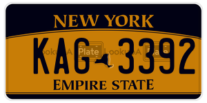 KAG3392  license plate in NY