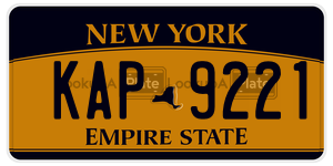 KAP9221  license plate in NY