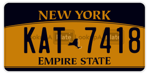 KAT7418  license plate in NY