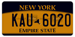 KAU6020 license plate in New York