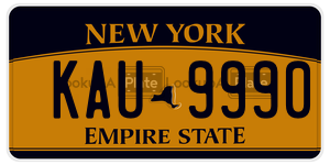 KAU9990  license plate in NY