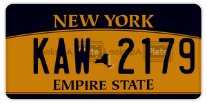 KAW2179  license plate in NY