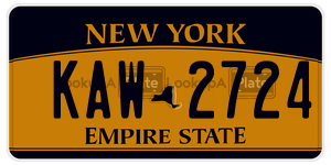 KAW2724  license plate in NY