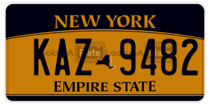 KAZ9482  license plate in NY