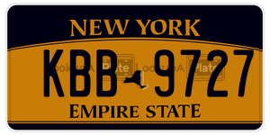 KBB9727  license plate in NY