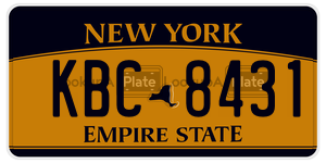 KBC8431  license plate in NY