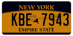 KBE7943 license plate in New York