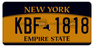 KBF1818 license plate in New York
