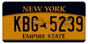 KBG5239  license plate in NY