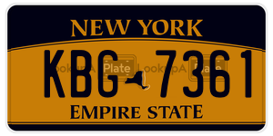 KBG7361  license plate in NY