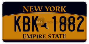 KBK1882 license plate in New York