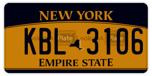 KBL3106  license plate in NY