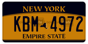 KBM4972  license plate in NY
