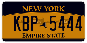 KBP5444  license plate in NY